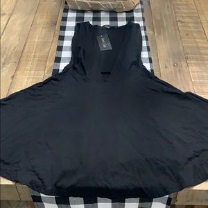 Black V neck dress